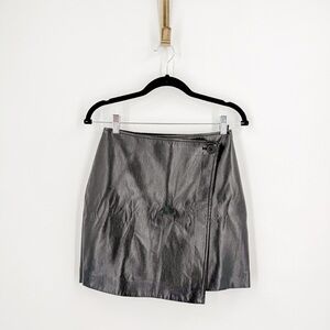Aritzia Black Wrap Mini Skirt Cocktail